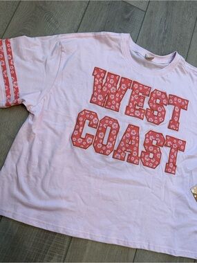 Messy Bun Just Chillin' Light Pink Crewneck Top
